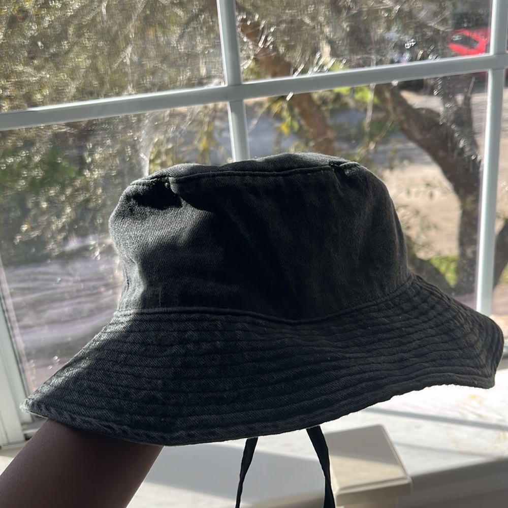 Cute black bucket hat